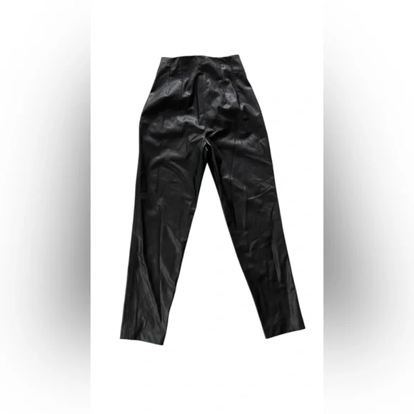 NWT Zara faux leather straight leg pants XS - Picture 8 of 10